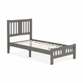 Letto singolo in legno di pino grigio 200x90 cm