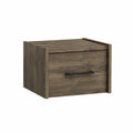 Comodino in legno con cassetto singolo 45x30x25 cm Marrone