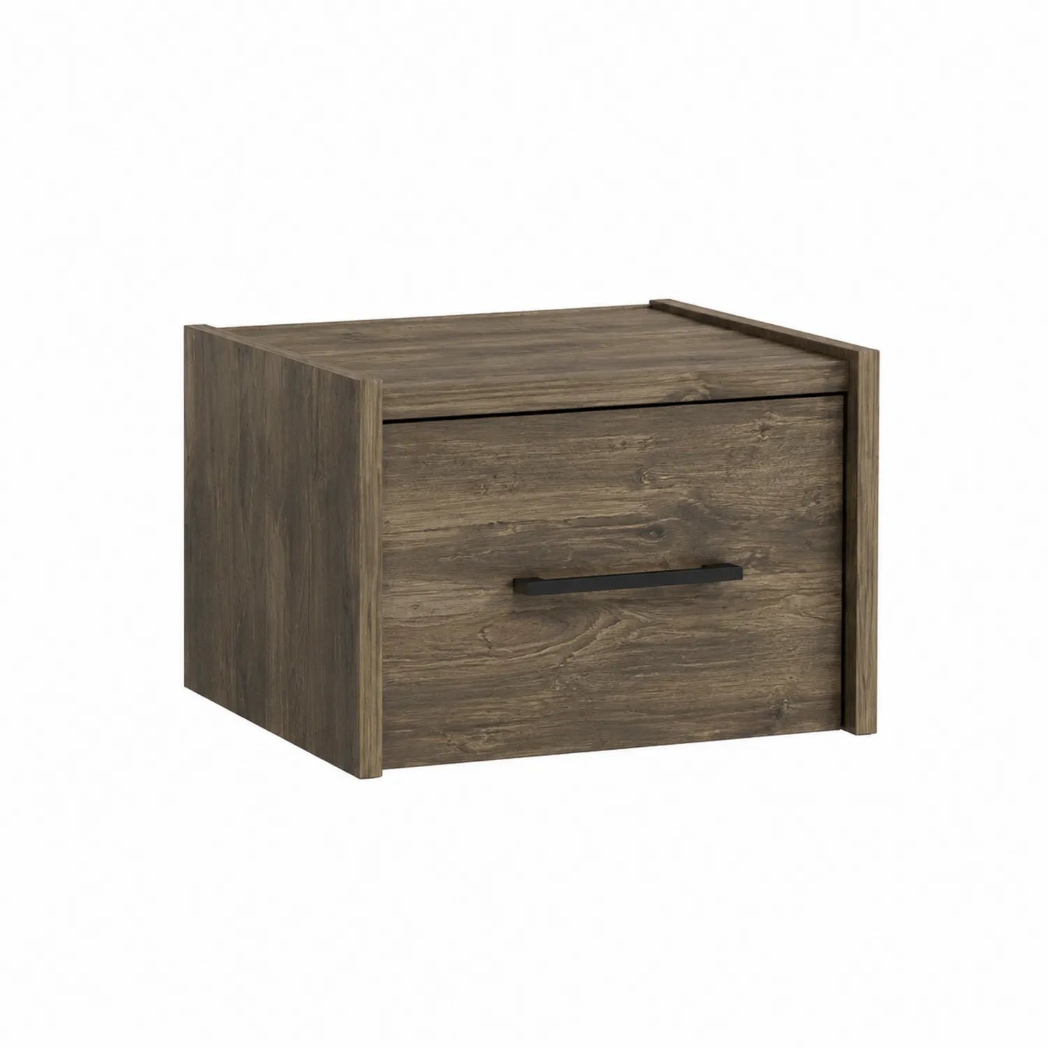 Comodino in legno con cassetto singolo 45x30x25 cm Marrone
