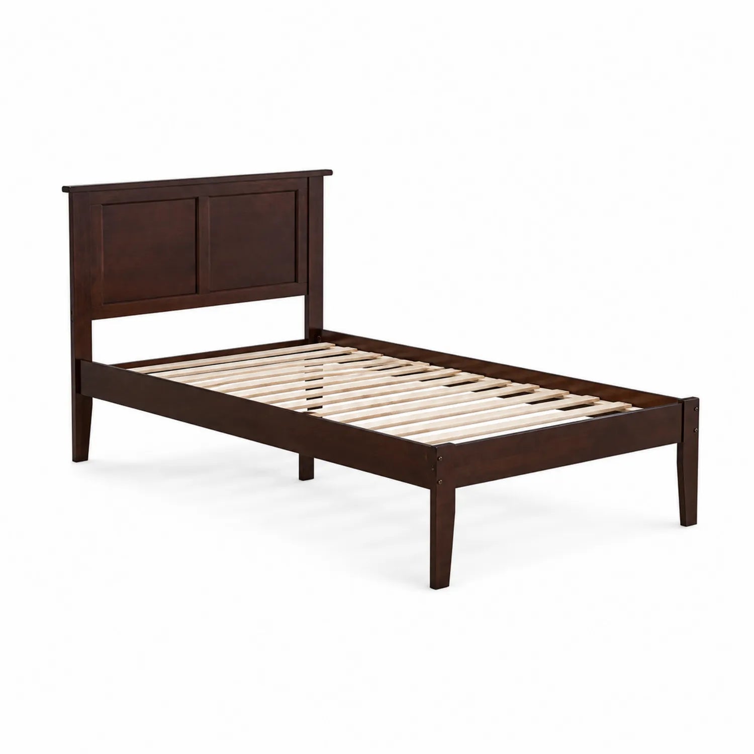 Letto Singolo in Legno di Pino e Betulla Marrone 200x100 cm