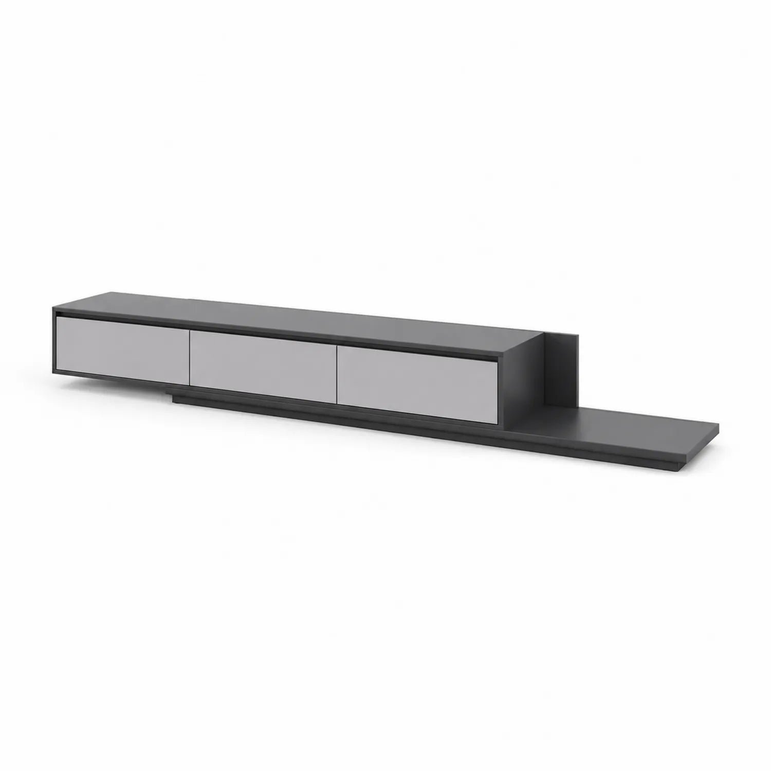 Mobile TV in MDF con 3 cassetti Nero e Grigio