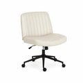 Sedia girevole in ecopelle con base in metallo