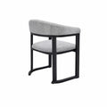 Sedia in tessuto poliestere grigio con struttura in metallo