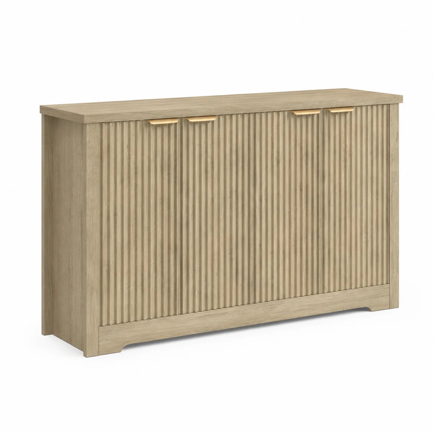 Credenza in legno compensato con ante verticali