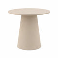 Tavolo da pranzo rotondo in legno beige