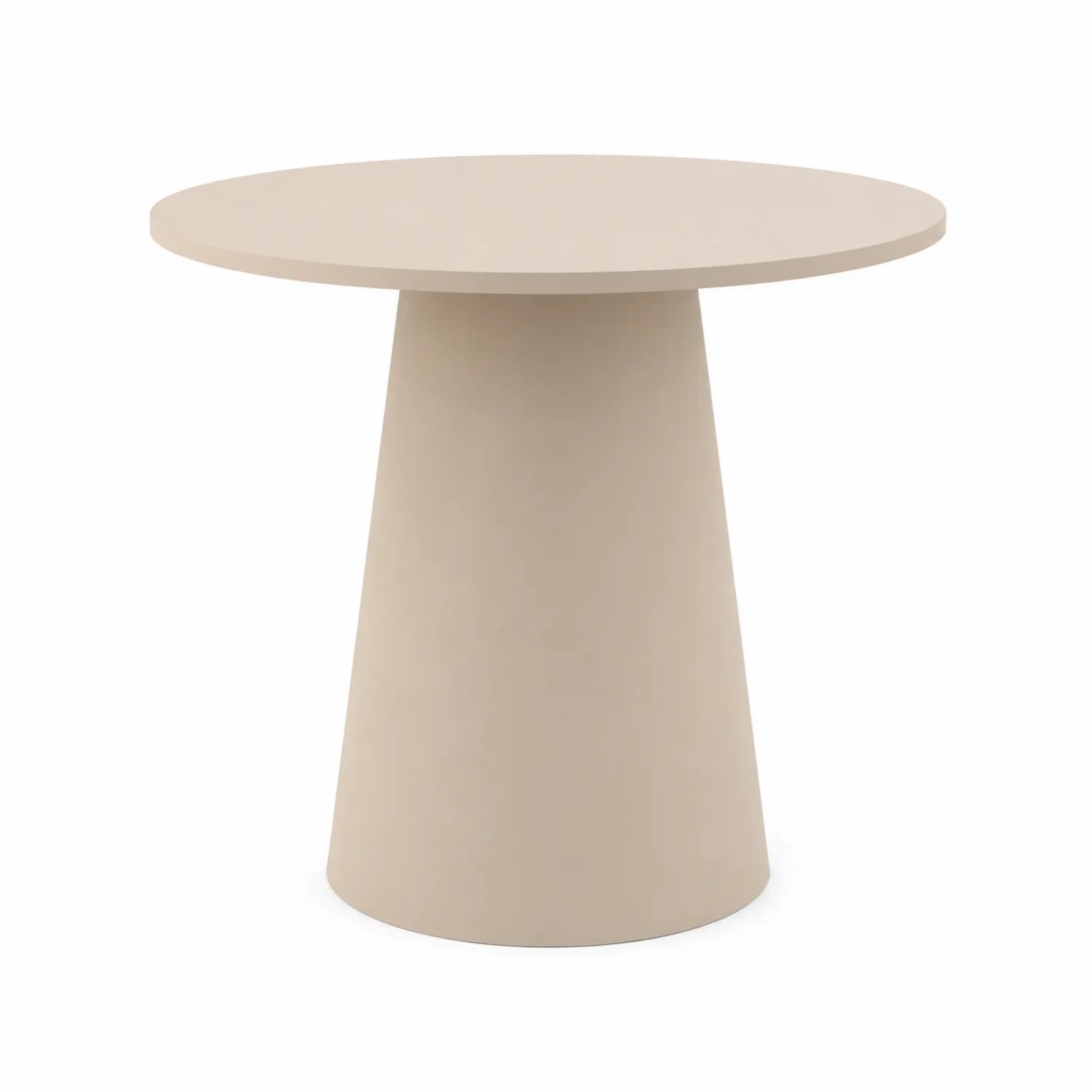 Tavolo da pranzo rotondo in legno beige
