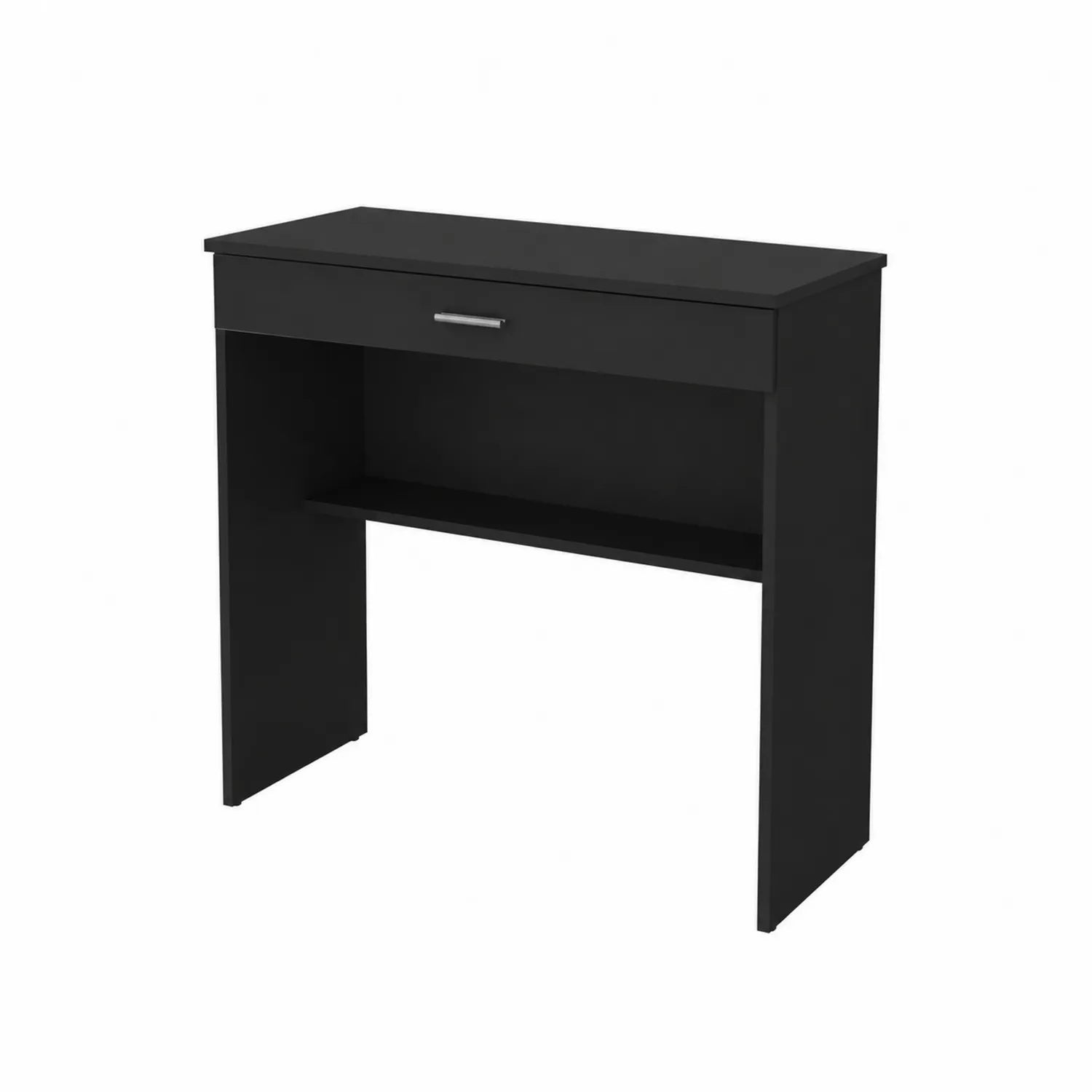 Scrivania in legno con cassetto nero 80x45x76 cm