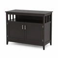 Credenza in legno marrone scuro con ante e ripiano