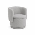 Poltrona girevole in tessuto poliestere grigia 80 x 80 x 75 cm