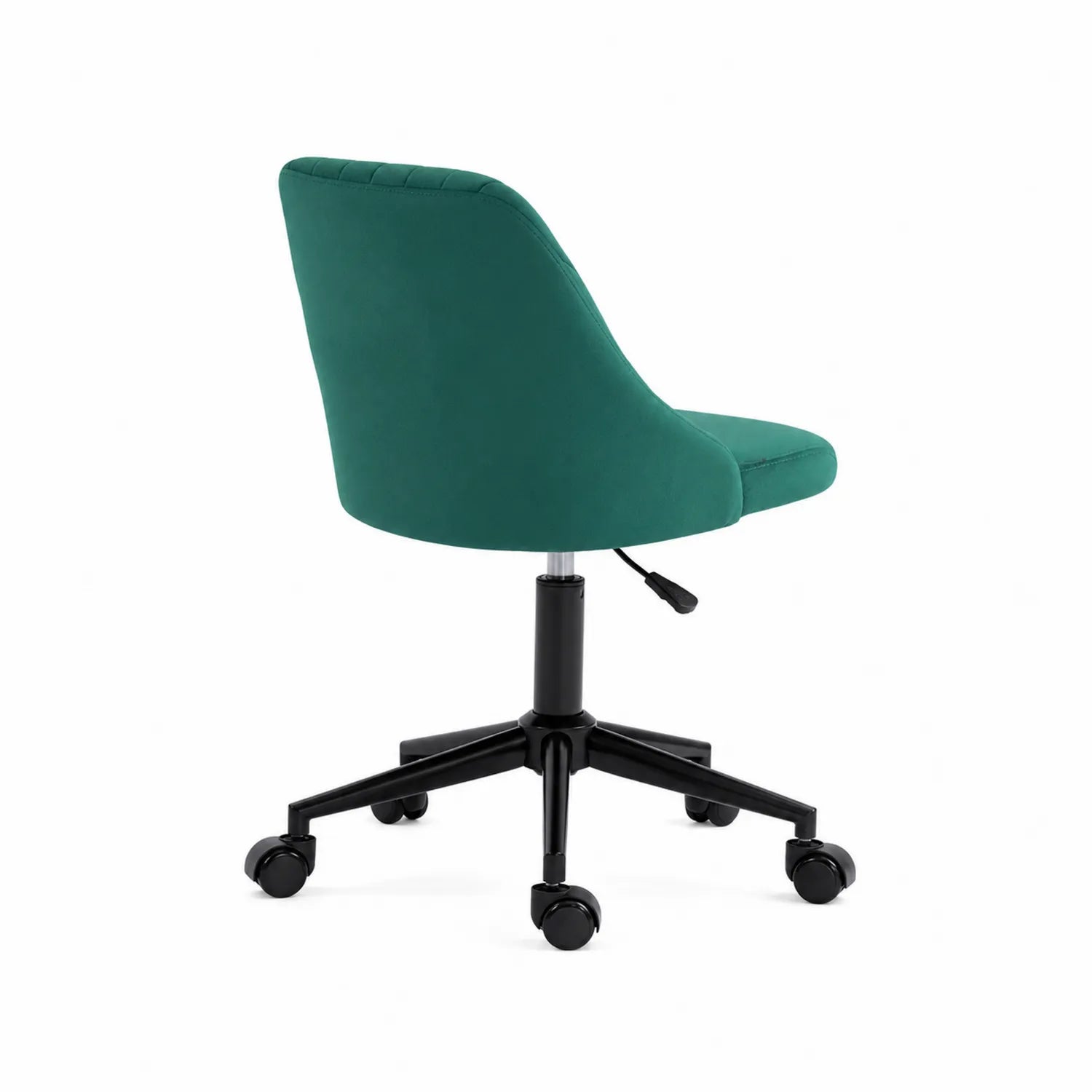 Sedia da ufficio in tessuto verde regolabile con base girevole