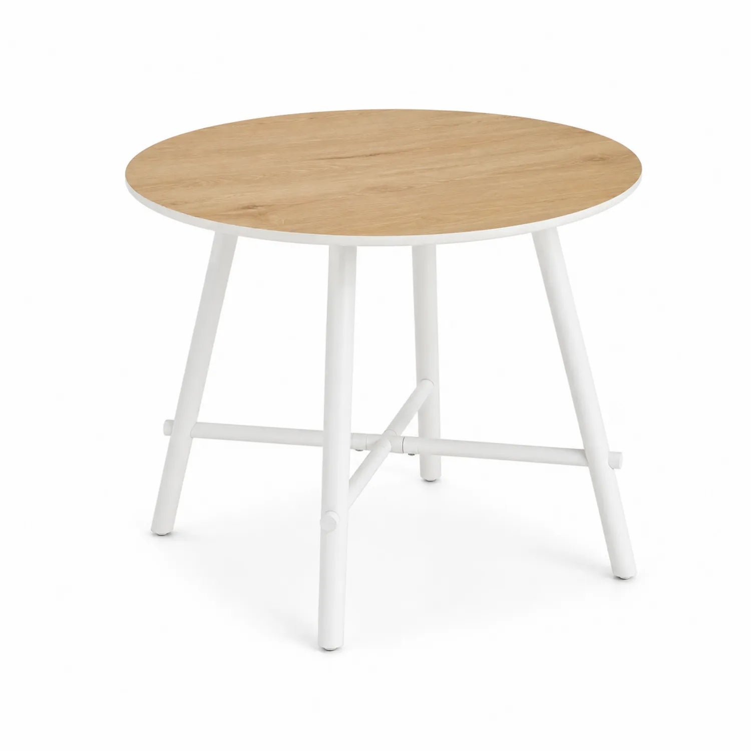 Tavolo rotondo in legno e metallo 80 cm