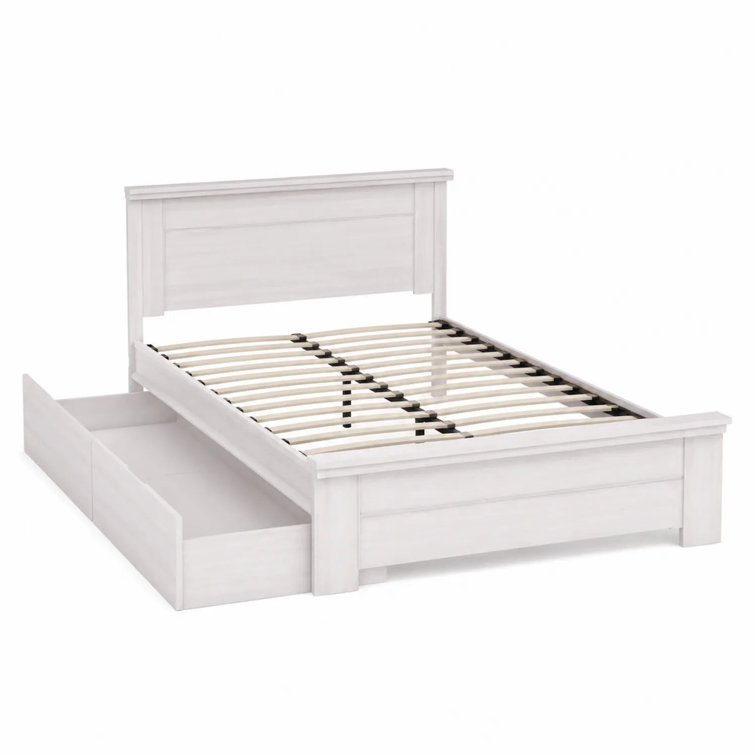 Letto in Legno con Cassetti Bianco 200x160 cm
