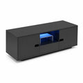 Mobile TV in Legno di Ingegneria con Ripiani in Vetro Temperato e LED