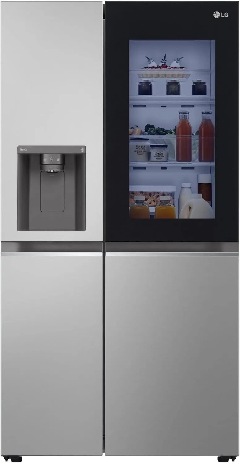 LG GSGV80PYLD Frigorifero, 635 L, classe energetica D, Wi-Fi, LG InstaView GSGV80PYLD Frigorifero Side-by-Side, 635L, Con allaccio