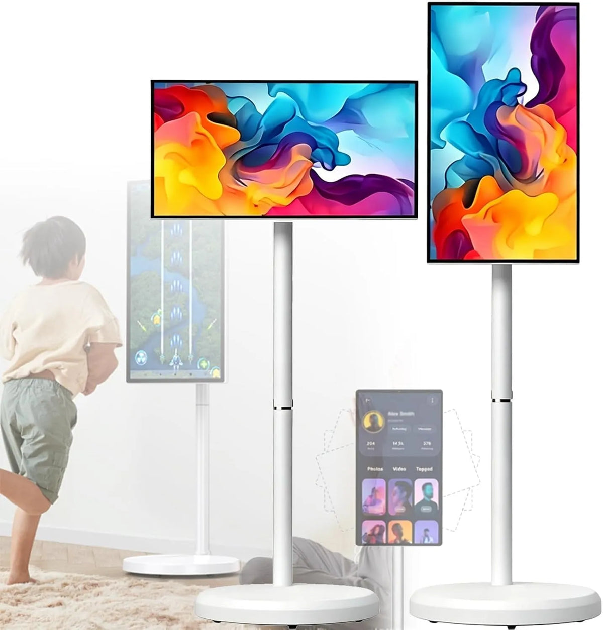 Google 1080p 24inches Monitor, 32 pollici, portatile, touch, Android OS, 8GB+128GB, 24, 27