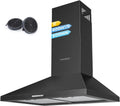 Cappa aspirante, 60cm, 400 m3/h, cappa da cucina, COMFEE, 3 velocità, nero