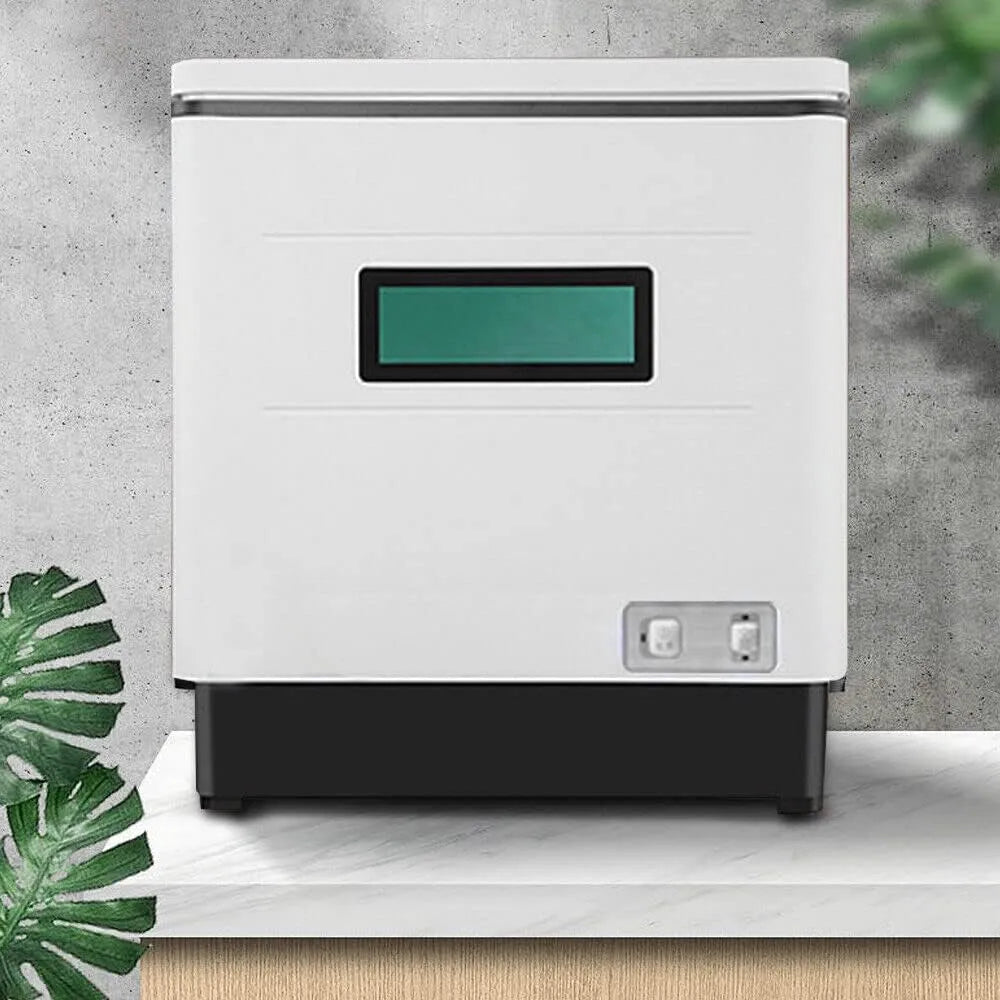Lavastoviglie, 1500 W, portatile, acciaio inox, bianco, funzione di calore a 70 gradi, completamente automatica