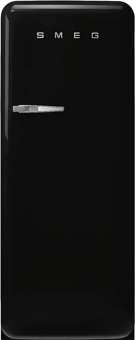 Smeg FAB28RBL5 Frigorifero, libera installazione, vano congelatore, nero, Design Bombato 50's Style, Cerniera a Destra, Frigorifero Ventilato e
