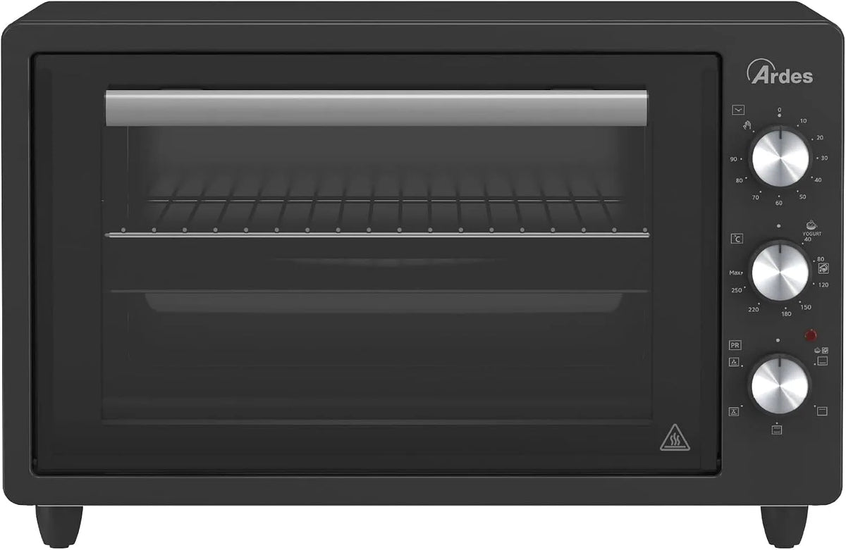 Forno elettrico, 37 L, 40 a 280 °C, timer, Termostato 40-280°C, Luce Interna e Doppio Vetro