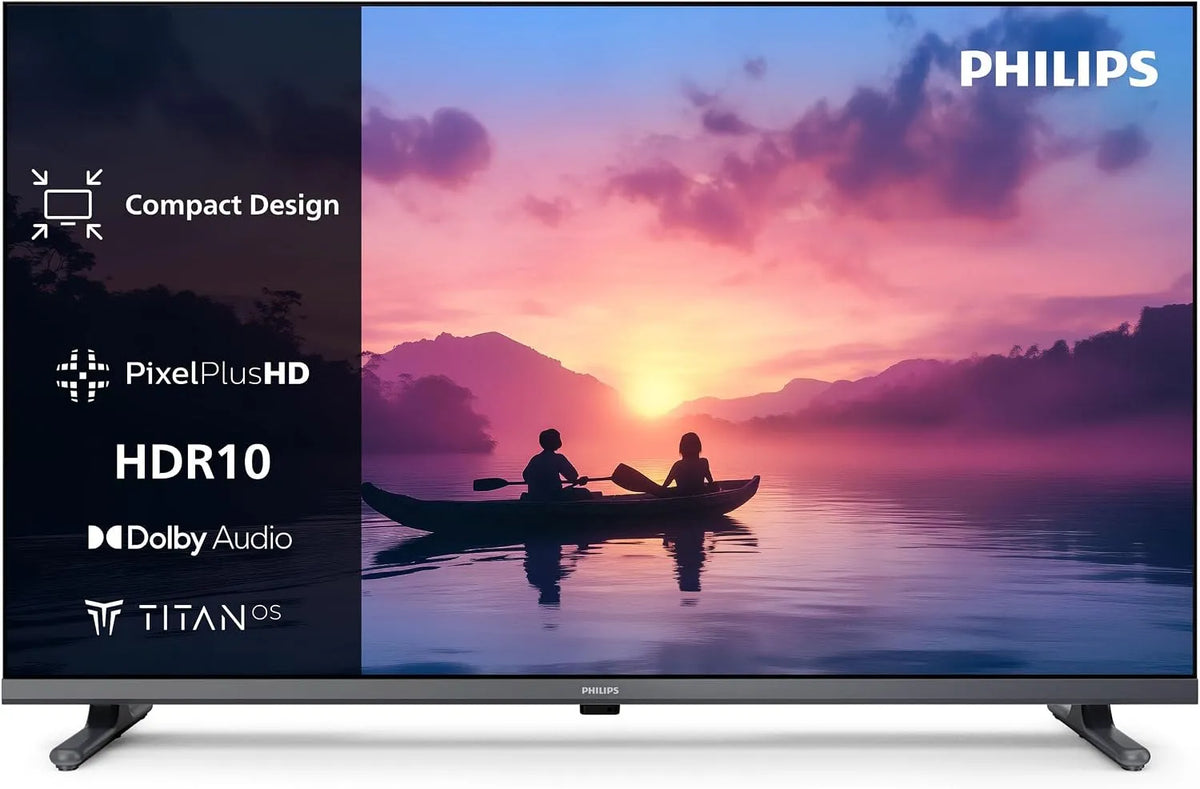 Philips 32PFS6000 Smart TV, televisore, pannello IPS, Google Assistant, Alexa e Siri, piattaforma Titan OS e Dolby Digital Sound