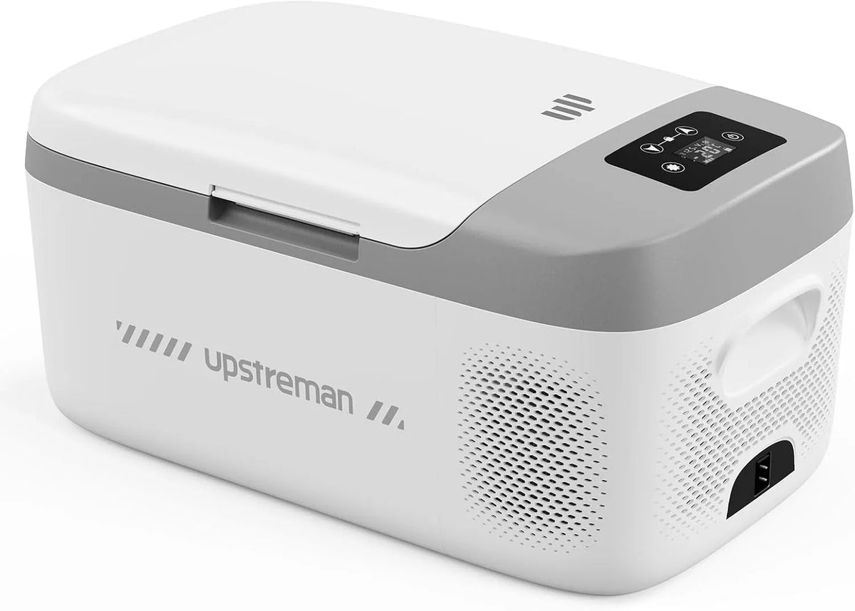 Frigorifero portatile 15Lmprefrigerazione, congelamento 12V/240V, 12 V, 39 dB, auto, mini frigo portatile, bianco, Bianco-AR18, Silenzioso 39dB e