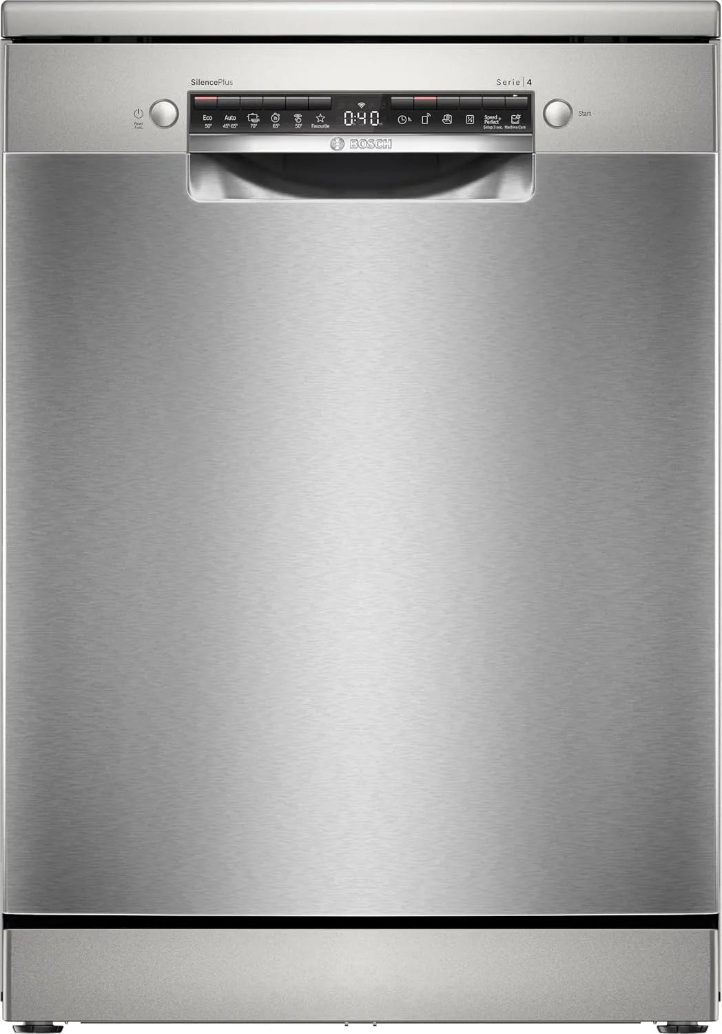 Bosch Serie 4 SMS4EVI08E Lavastoviglie, classe energetica B, acciaio inox, Bosch SMS4EVI08E Serie 4 Lavastoviglie smart 14 coperti Acciaio Classe B