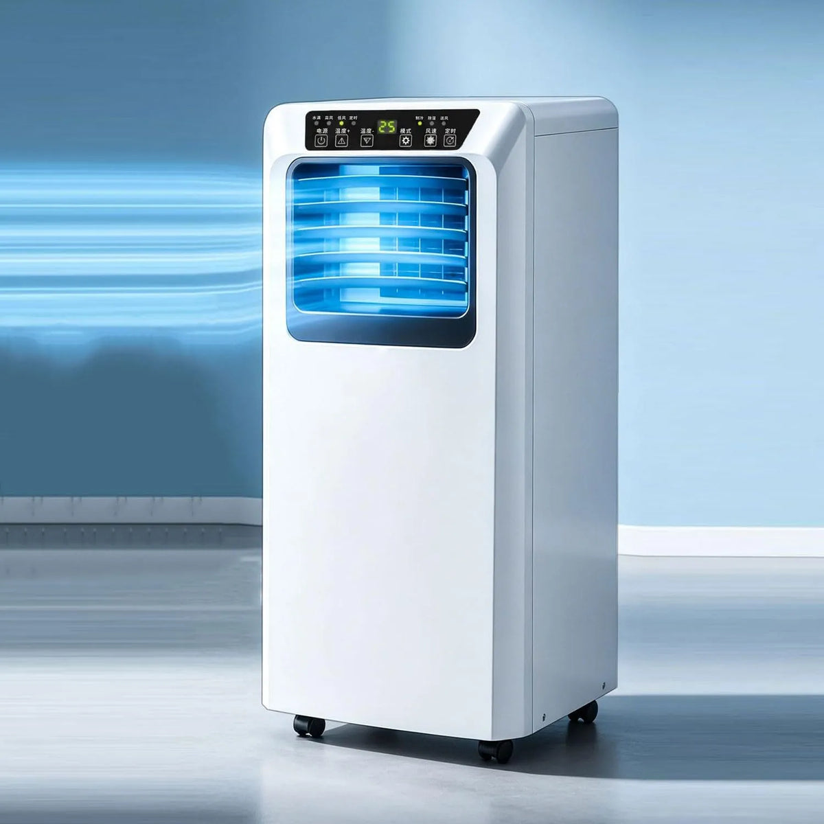 Condizionatore 24h, portatile, timer, ventola oscillante a 120°, 2 velocità, telecomando, kit di installazione, per camera da letto, ufficio