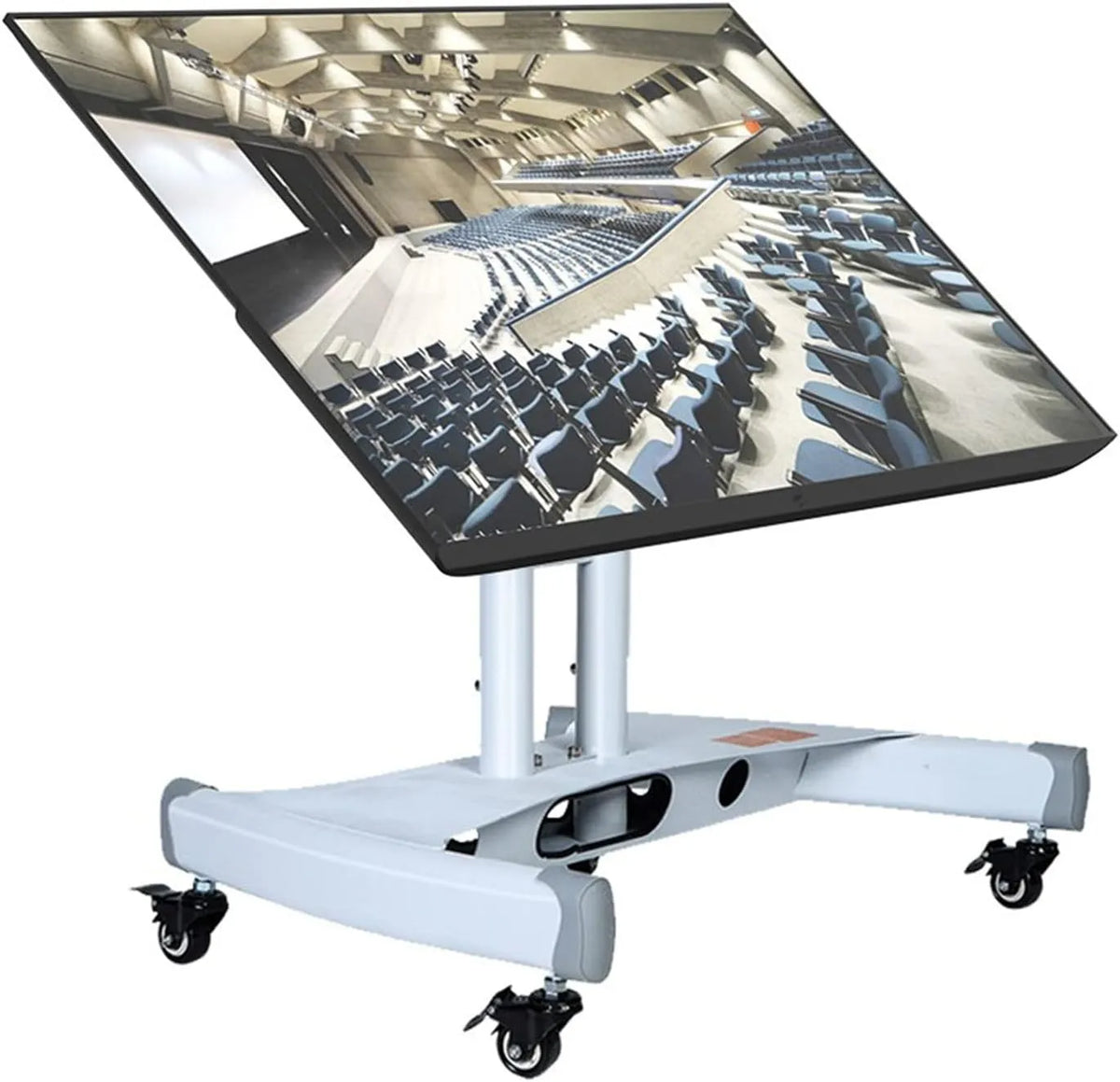 Monitor, 75 pollici, ruote di trasporto, Angolo di Visione Regolabile a 90°, Carrello per Monitor con Ruote e Regolazione in Altezza - Perfetto per