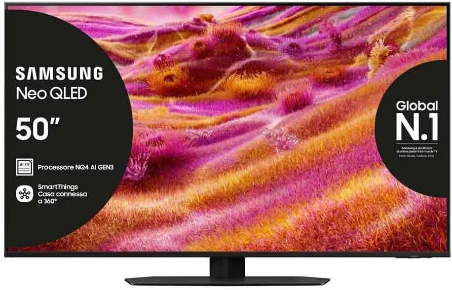Samsung QE50QN94FATXZT NQ4 Smart TV, 165 Hz, televisore, 4K UHD, QLED, AI Gen3 Processor, Motion Xcelerator 165Hz, AI Upscaling Pro, NeoSlim Design