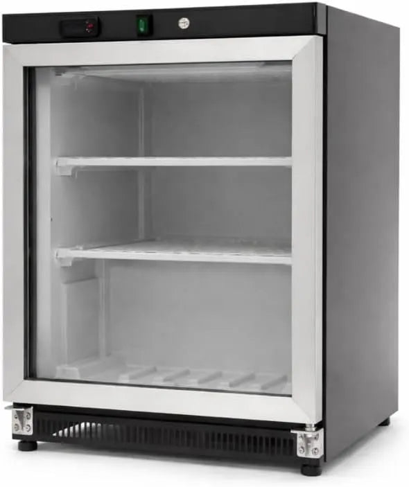 Congelatore, 200 L, acciaio inox, freezer verticale, Générique Armadietto refrigerato negativo 200 litri - Congelatore con porta vetrata telaio in