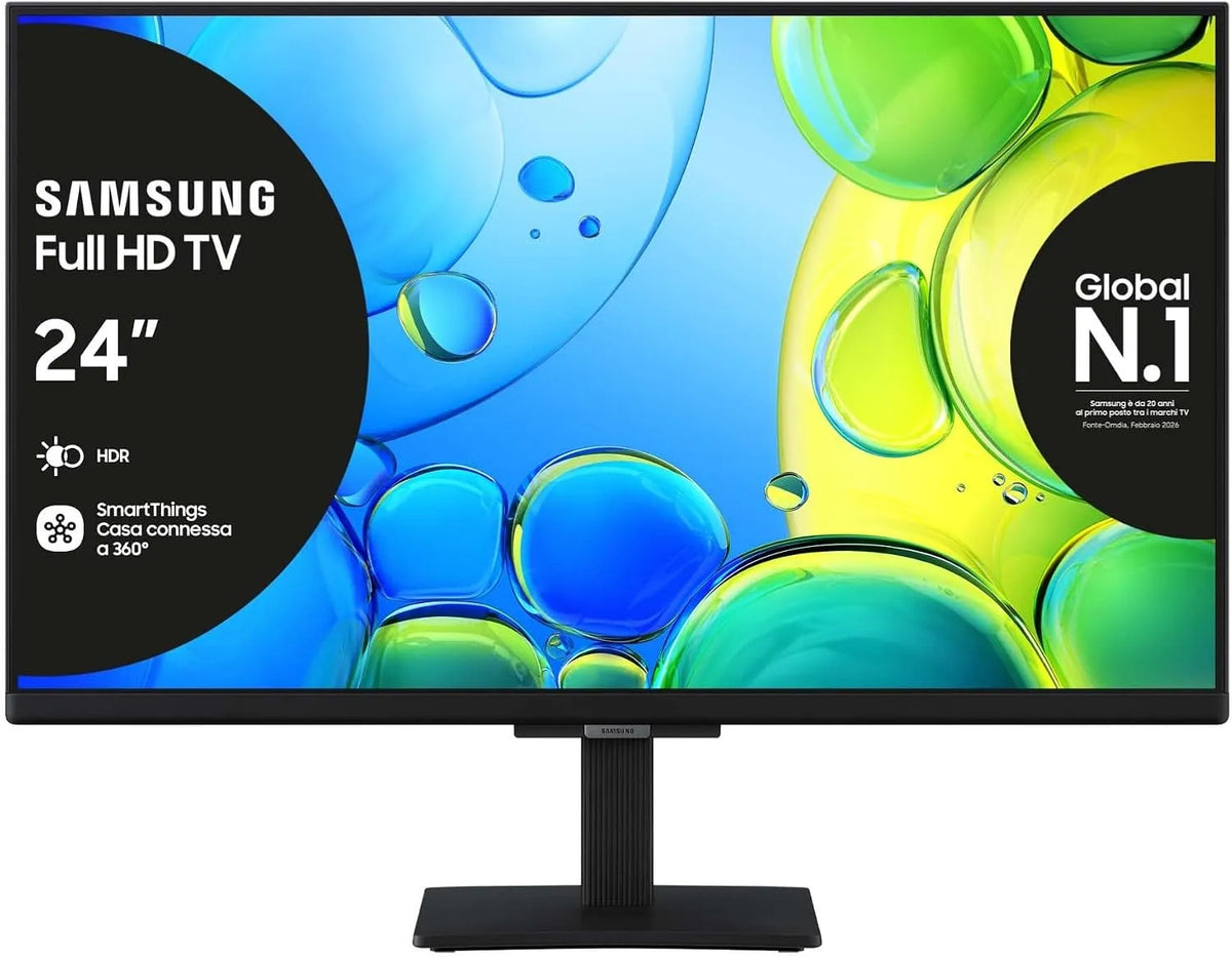 Samsung UE24F6000FUXZT Smart TV, televisore, HDR, Full HD, OTS Lite & Adaptive Sound, edizione speciale PACCHETTO INTRATTENIMENTO, 2025, HDR & Pur