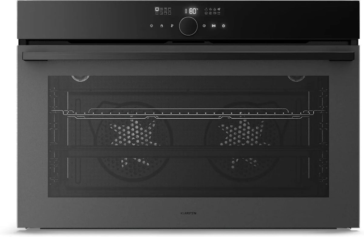 Klarstein Forno elettrico, 90 cm, 127 L, 16 programmi, classe energetica A, da incasso, timer, blocco bambini, 16 Funzioni, Forno Ventilato