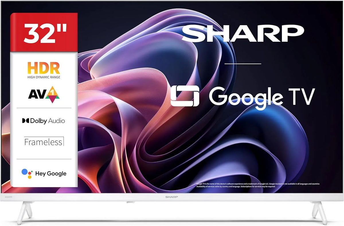 Google 32HF2365EW HDMIx3 Smart TV, 32 pollici, 60 Hz, televisore, USB, bianco, USBx2, Sonido 2x3W, FRAMELESS, 60Hz