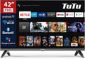 Smart TV, 42 pollici, televisore, triplo tuner DVB-T2, S2, HDMI, USB, Wi-Fi, Bluetooth, Android OS, Full HD, 106 cm
