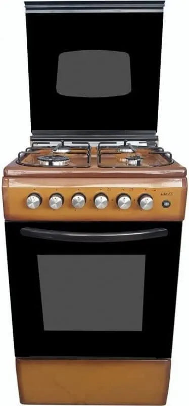 Forno elettrico, libera installazione, grill, GPL/METANO- Smaltata, LAREL Cucina a Gas 50x50 Marrone con Forno Elettrico Grill - Coperchio in Vetro