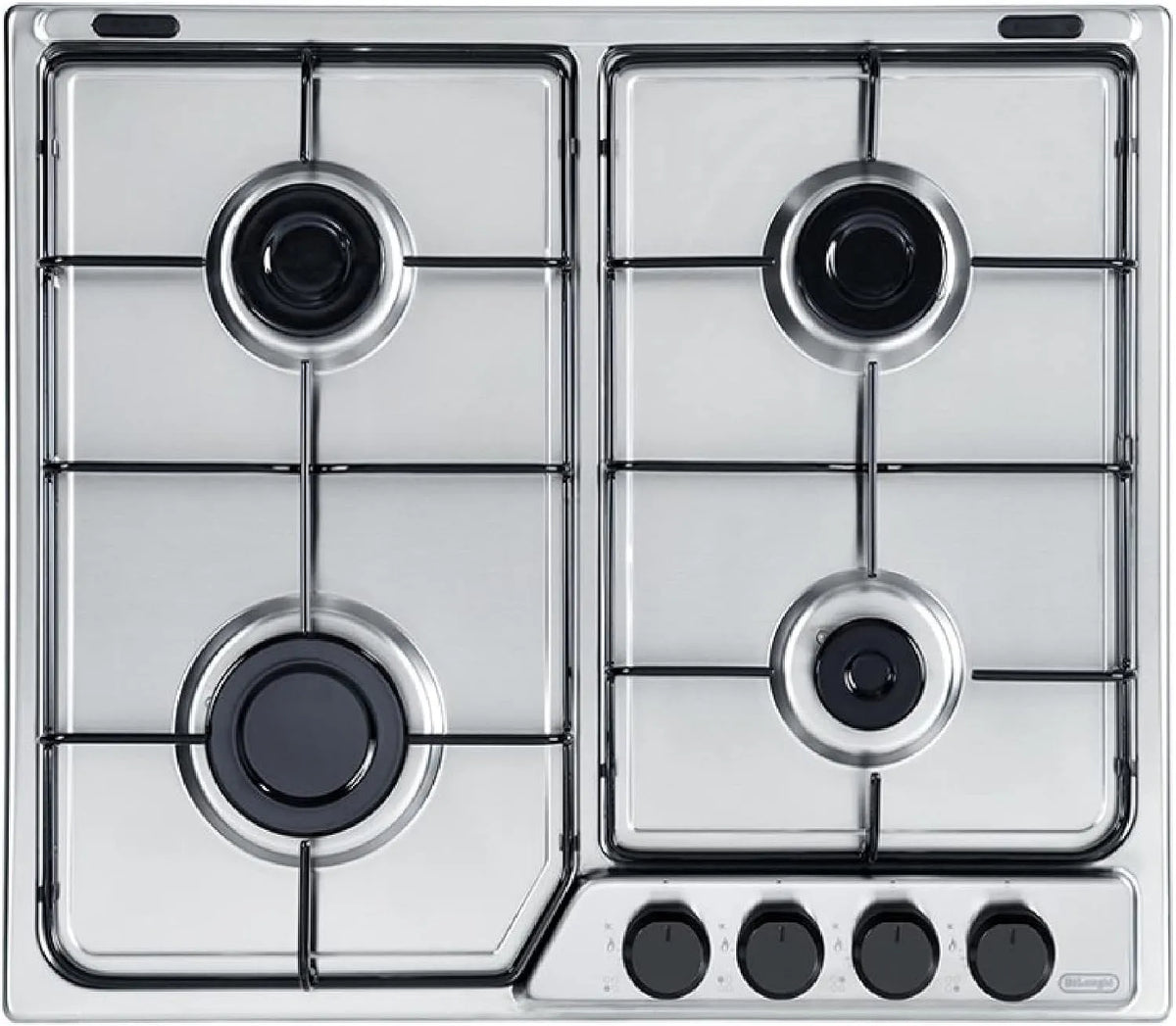 Piano cottura a gas FFA46ASV, 4 fuochi, acciaio inox, fornello a gas