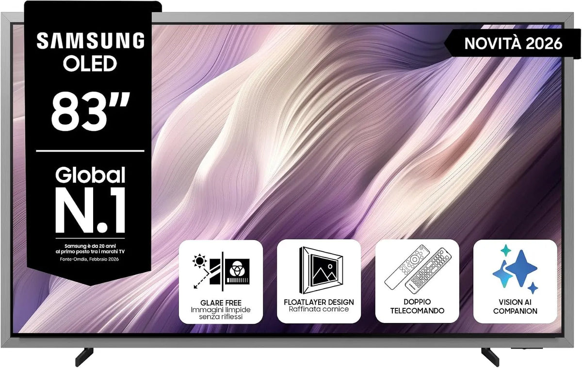Samsung QE83S99HAEXZT Smart TV, 83 pollici, 165 Hz, televisore, 4K UHD, OLED, HDR, audio Dolby, HDR 10+, Motion Xcelerator 165Hz, Dolby Atmos, 2026