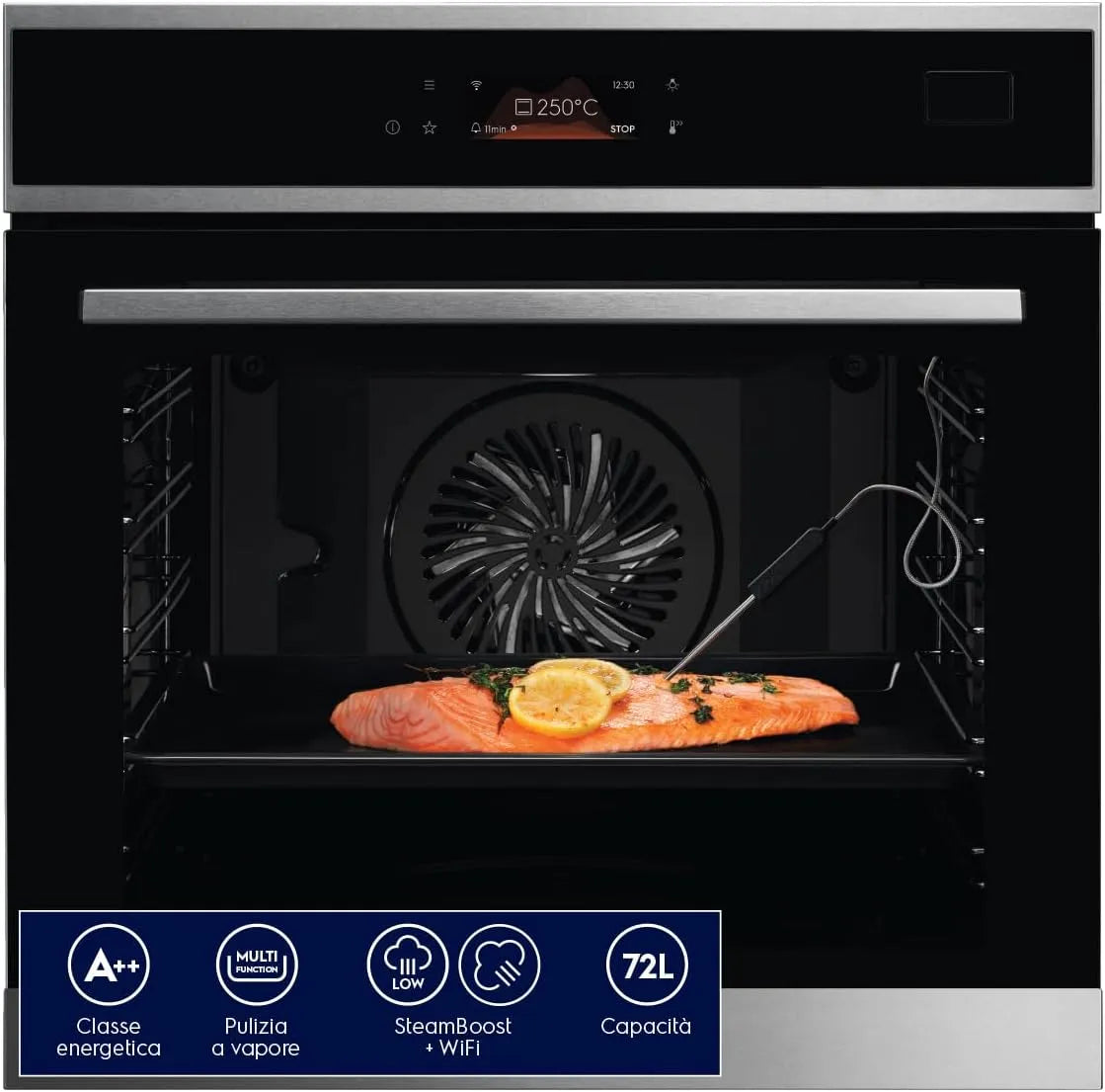 Electrolux Serie 800 EOB8S09WX Forno elettrico, 72 L, Wi-Fi, vapore