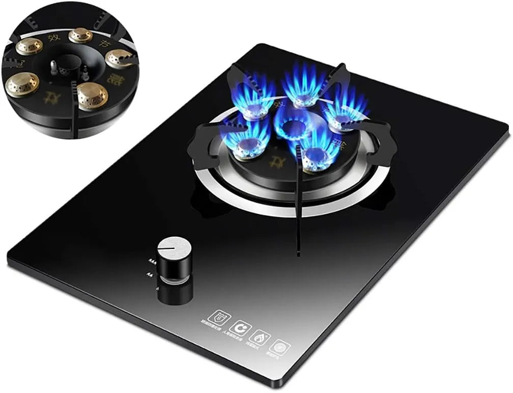 Piano cottura a gas, classe energetica E, fornello a gas, Con Protezione Da Mancanza Di Fiamma, Facile Da Pulire