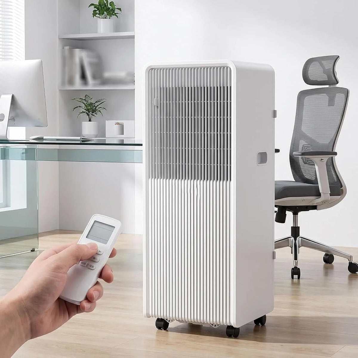 Condizionatore, portatile, timer, 10000 Btu, Spina UK, Condizionatore Portatile 12000 BTU Smart per Ufficio Casa Raffredda 350 Sq Ft 4 modalità