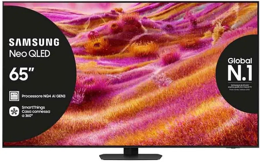 Samsung QE65QN94FATXZT NQ4 Smart TV, 165 Hz, televisore, 4K UHD, QLED, audio Dolby, AI Gen3 Processor, 4K AI Upscaling Pro, Dolby Atmos & OTS+, 2025