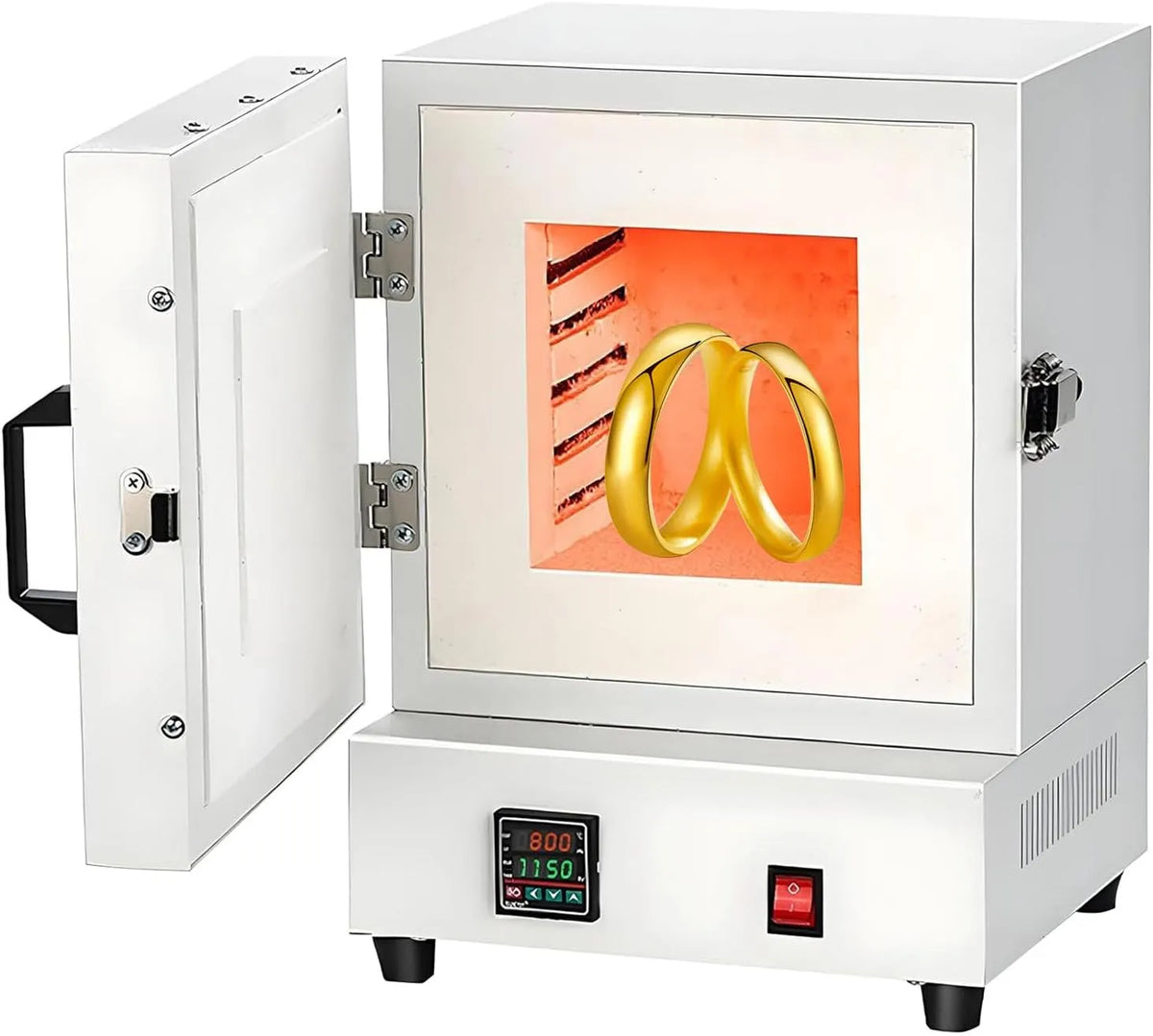 Forno elettrico, 2000 W, industriale, 2 zone di temperatura, Forno ad Alta Temperatura da Laboratorio Chiuso