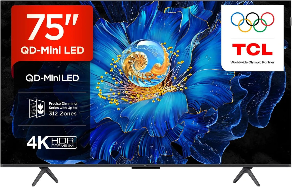Google 75C61KS Smart TV, 75 pollici, televisore, 4K UHD, HDR, TCL, Smart TV QD‐Mini LED 4K HDR10+ da 75'