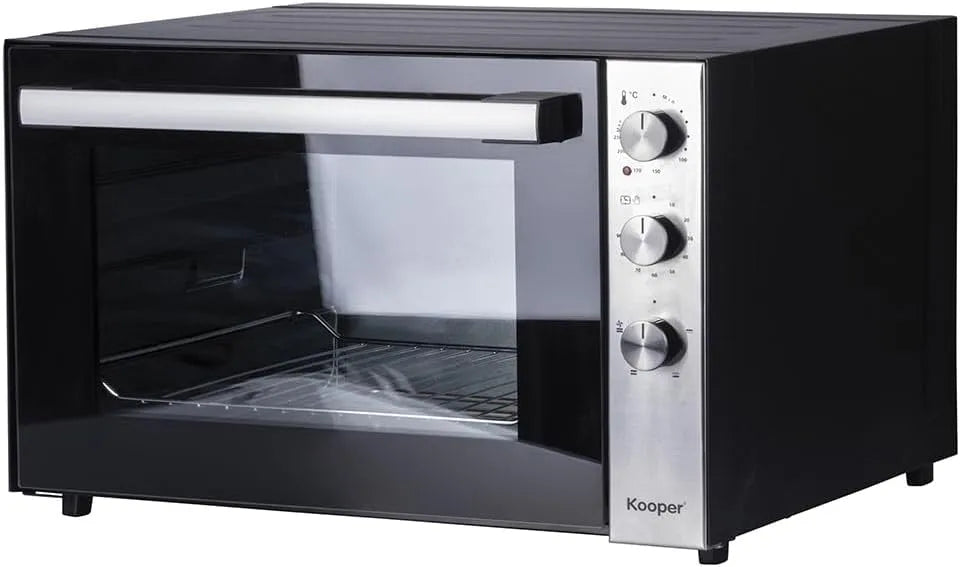 Forno elettrico, 80 L, 2500 W, nero, doppio vetro, Kooper
