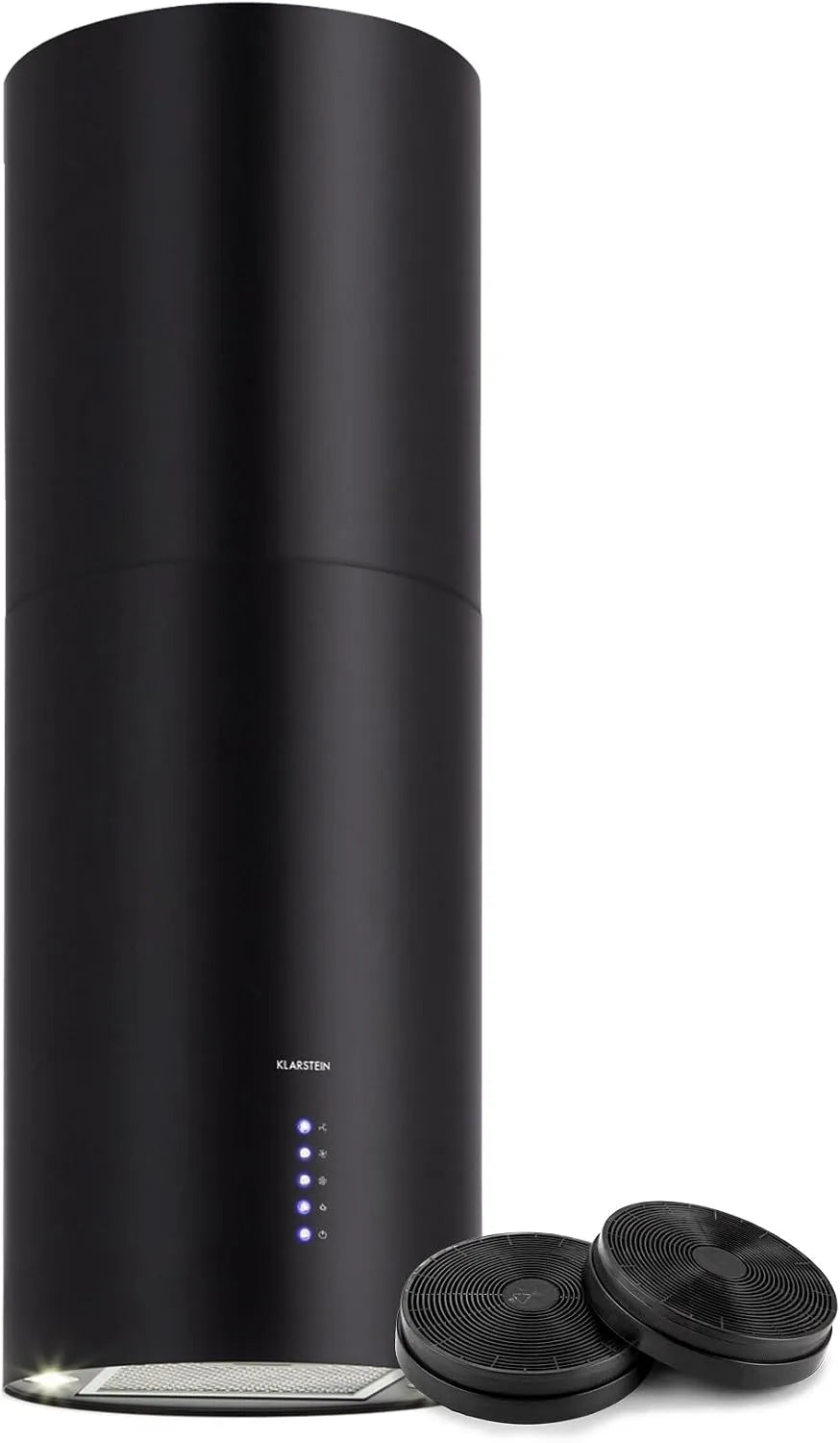 Klarstein Cappa aspirante, 519 m3/h, cappa da cucina, timer, Flusso d'Aria di 519m3, Sospesa per Isola Cucina con 3 Modalità e Design Candelabro