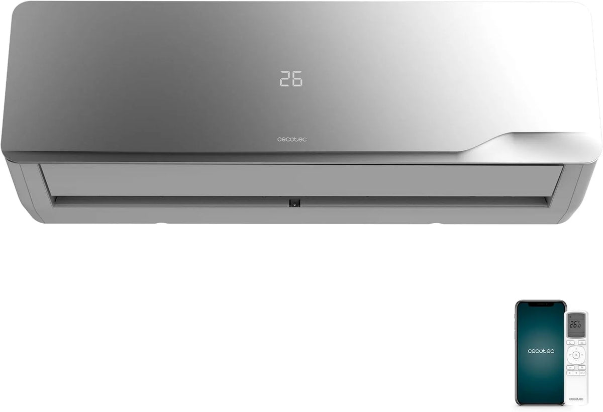 Cecotec 24h Condizionatore, 21, 6 L, classe energetica A, timer, Inverter, Display LED, 12000 BTU, 5 Modalità, giorno, Cecotec Condizionatore Split