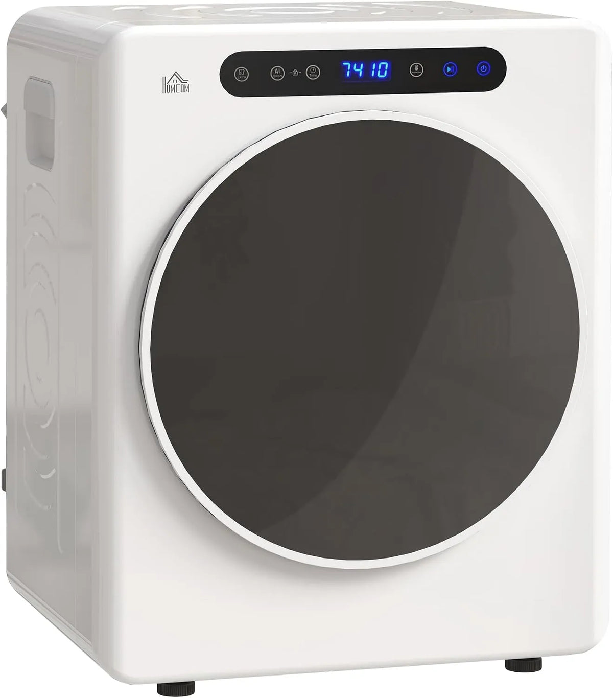 Asciugatrice, 49x43x61 cm, 1000 W, 3 kg, bianco, HOMCOM Mini Asciugatrice Elettrica 1000W da 3 kg