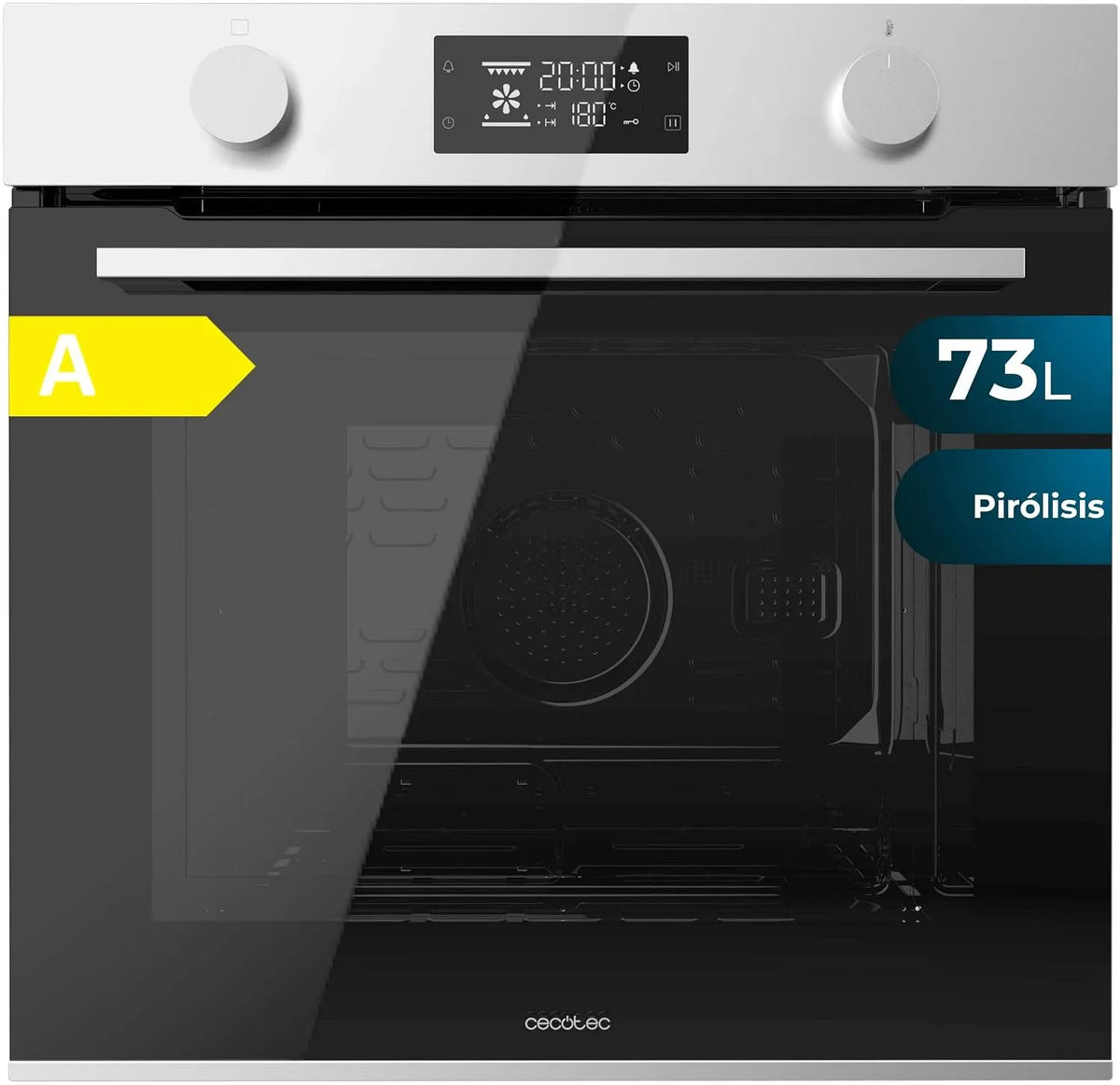 Cecotec Bolero Hexa P526000 Forno elettrico, 73 L, 2800 W, 9 programmi, classe energetica A, da incasso, touch, grill, scongelamento, Cooling Fan