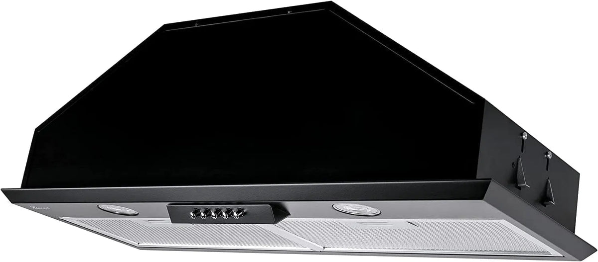 Dell Cappa aspirante, 70 cm, 1000 m3/h, cappa da cucina, da incasso, nero, GURARI 051 BL 70, cappa di circolazione dell'aria