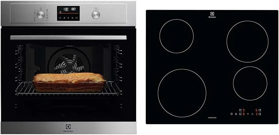 Electrolux Serie 600 EOF4P46X Forno elettrico, 72 L, 4 fuochi, classe energetica A, da incasso, touch, EIB60424CK, Classe A+ & Serie 300 Piano Cottura